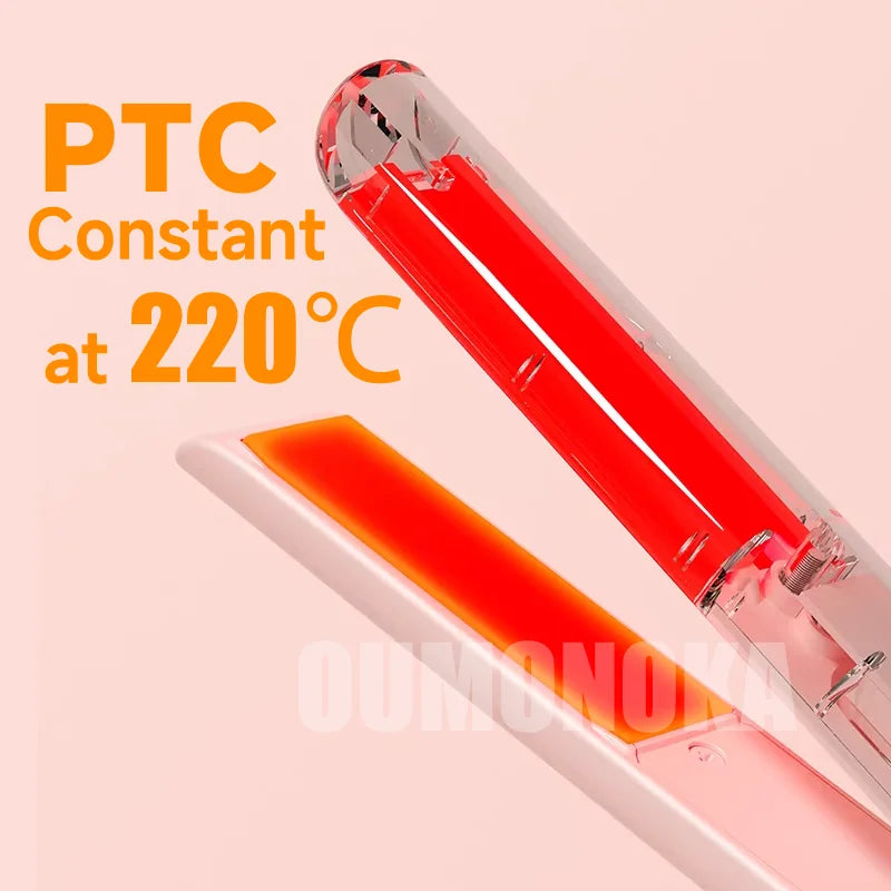 3-in-1 Mini Hair Straightener – Flat Iron, Curler & Beard Styler