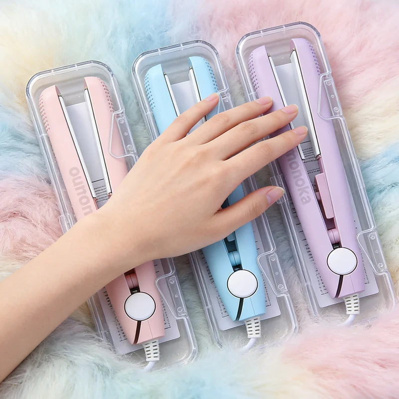 3-in-1 Mini Hair Straightener – Flat Iron, Curler & Beard Styler